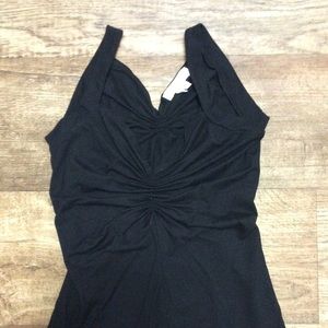 Very fitted black tank top